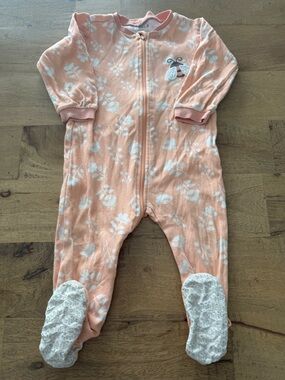 Pekkle floral bee pyjama footies size 12 months
